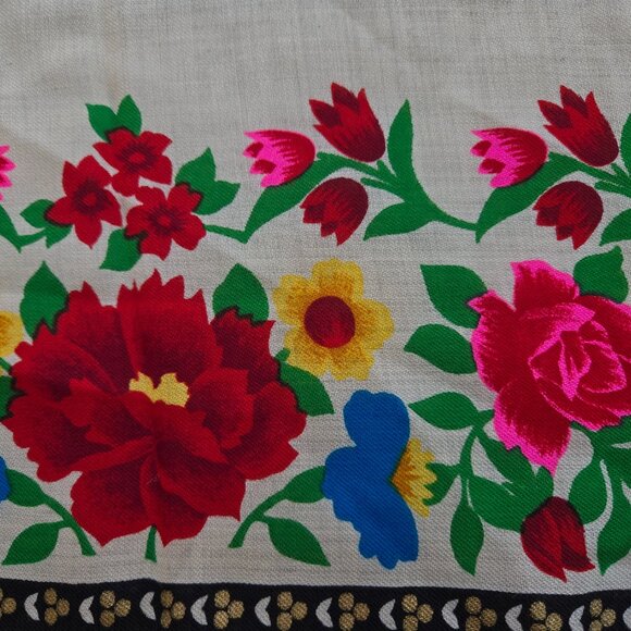 NWT Echo 100% Wool Scarf Floral - Picture 9 of 10